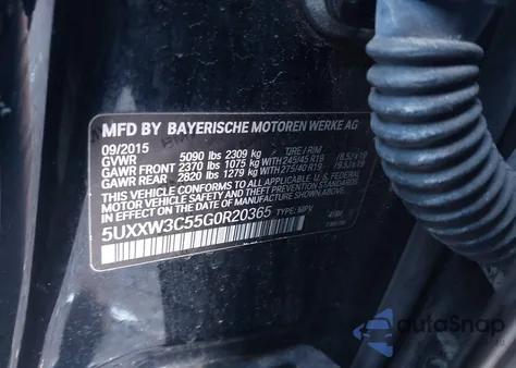 2016 BMW X4 xDrive28I z USA, uszkodzony, nr VIN 5UXXW3C55G0R20365